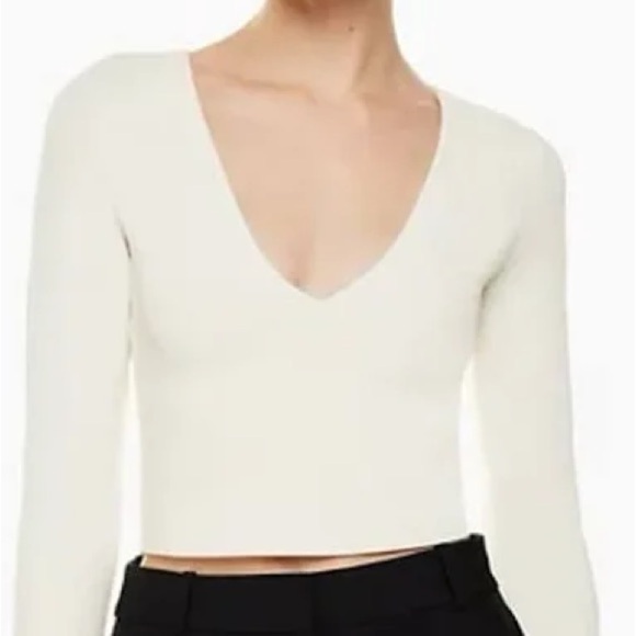 Babaton Cream Contour Crop Blouse - Picture 3 of 3